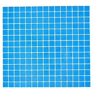 Mosaikfliese Quadrat Crystal Uni GM A 37P (32,7 x 30,5 cm, Türkisblau/Blau, Glänzend)