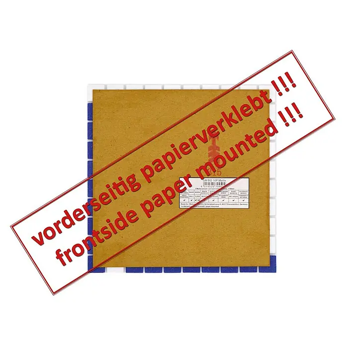 Mosaikfliese Quadrat Crystal GM BO 16P - 21,7 x 21,7 cm, Weiß/Dunkelblau, Glänzend - GM BO 16P Matte Mosaikfliese mit Papier auf der Vorderseite verklebt, ideal für Wand- und Bodenbereiche im Innenbereich.