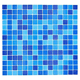Mosaikfliese Quadrat Crystal Mix GM A 335P (32,7 x 30,5 cm, Blau/Hellblau, Glänzend)