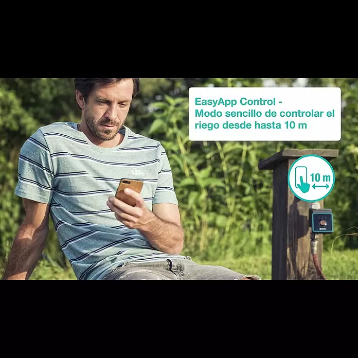 Gardena Programador de riego Bluetooth - Tiempo de riego: 1 min - 480 min - Programador Bluetooth de Grifo GARDENA