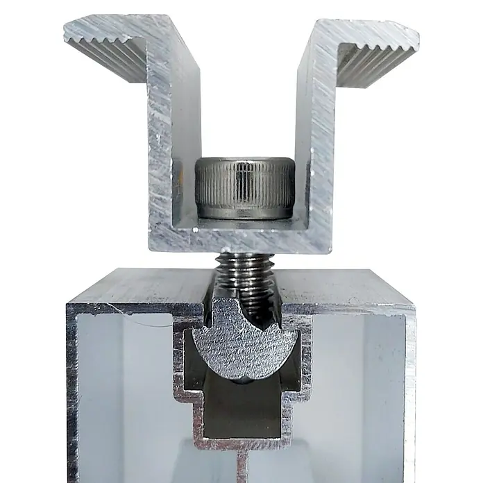 Absaar Nutenstein - Aluminium, Länge: 22 mm - Aluminiumprofil-Montagesatz mit Schrauben für eine sichere und stabile Befestigung. Ideal für verschiedene Anwendungen im Bauwesen.