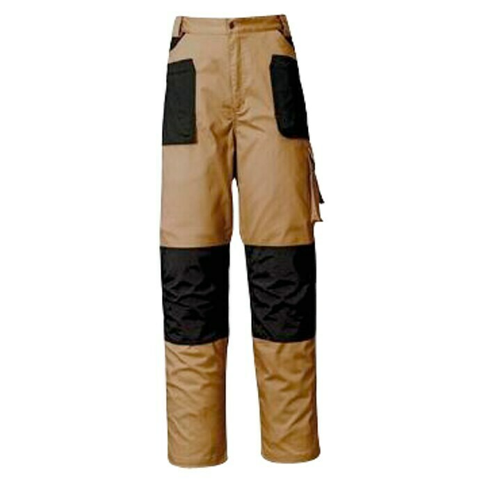 Industrial Starter Pantalones de trabajo Stretch (M, Beige/Negro, Algodón: 97%, Spandex: 3%)
