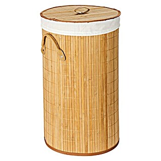 Wenko Cesta para la ropa Bamboo (L x An x Al: 35 x 35 x 60 cm, Marrón claro)