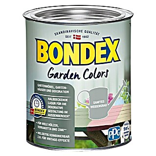 Bondex Holzlasur Garden Colors (Sanftes Weidengrau, 750 ml, Seidenmatt)