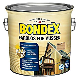 Bondex Holzschutzlasur (Farblos, 2,5 l, Wasserbasiert)