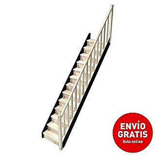 Sogem Escalera principal Liverpool vertical (Ancho: 82 cm, Roble/Negro, Recto, Número de niveles: 13 ud.)