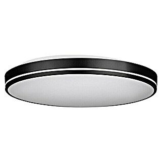 Eglo LED-Deckenstrahler rund Orotava (22 W, Ø x H: 39,5 x 7,5 cm, Schwarz, Warmweiß)