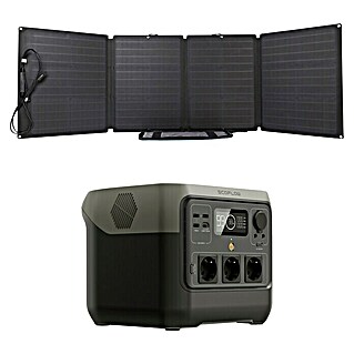 EcoFlow Módulo solar plegable + Estación de energía River 2 Pro (110 W, L x An x Al: 42 x 178,5 x 2,5 cm, 768 Wh)
