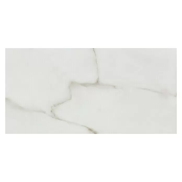 Feinsteinzeugfliese Calacatta Africa - 60 x 120 cm, Weiß, Glänzend - Draufsicht