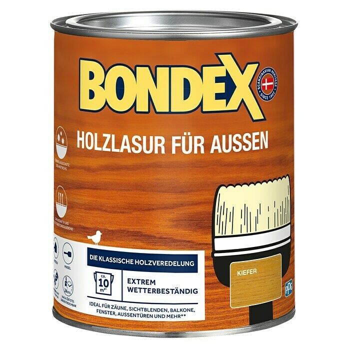 Bondex Holzlasur (Kiefer, Seidenmatt, 750 ml, Lösemittelbasiert)