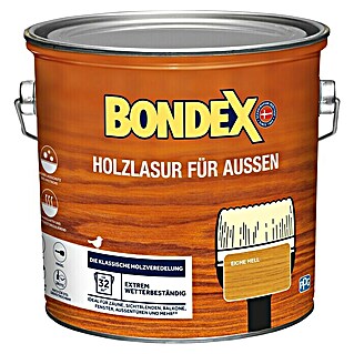Bondex Holzlasur für Außen (Eiche Hell, Seidenmatt, 2,5 l, Lösemittelbasiert)