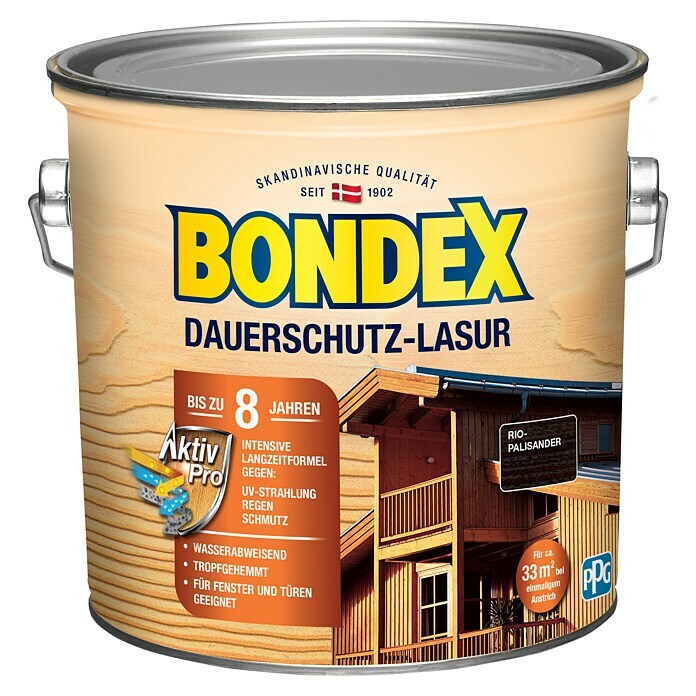 Bondex Dauerschutzlasur (Rio-Palisander, 2,5 l, Glänzend)