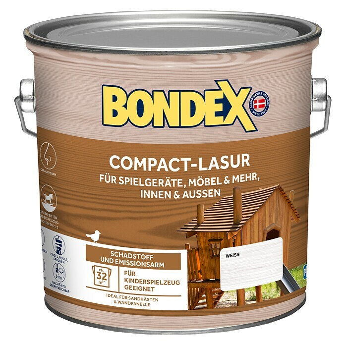 Bondex Holzlasur Compact (Weiß, 2,5 l)