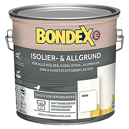 Bondex Holzgrundierung (Weiß, 2,5 l, Weiß matt auftrocknend)
