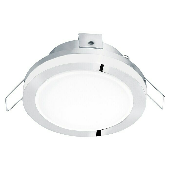Eglo Foco downlight LED empotrable Pineda 1 95962 para exterior (6 W, Color de luz: Blanco cálido, 8,2 x 8,2 cm, Color: Cromo)