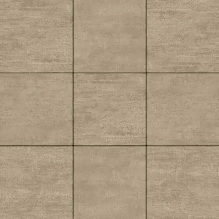 Atlas Concorde Solution Yorkshire Feinsteinzeugfliese Clay - 60 x 60 cm, Braun, Matt - Beige Bodenfliesen in quadratischer Anordnung mit subtilen Texturen, ideal für moderne Innenräume.