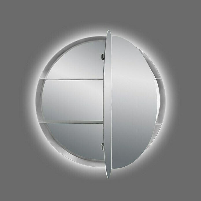 DSK Specchio contenitore a LED Aluminio Bright