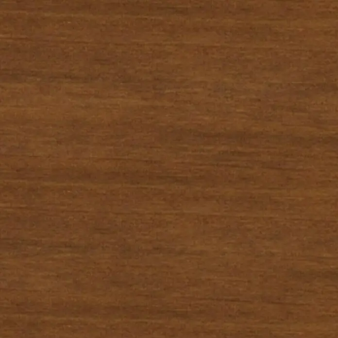 Bondex Holzöl - Hellbraun, 750 ml - Detailaufnahme einer eleganten, warm getönten Holzoberfläche mit einer feinen Maserung, die für Möbel oder Innenausbau geeignet ist.