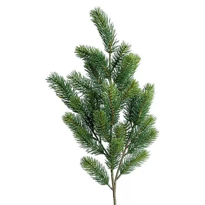 Kunstpflanze Edeltanne - Höhe: 65 cm, Kunststoff - Künstlicher grüner Tannenzweig mit realistischen Nadeln zur Dekoration.