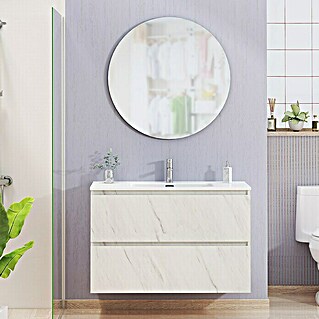 Conjunto de mueble de baño Kira (100 cm, Blanco piedra, 3 pzs.)