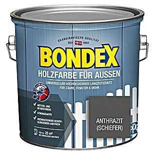 Bondex Holzschutzfarbe für Außen (Anthrazit, 2,5 l, Seidenglänzend)