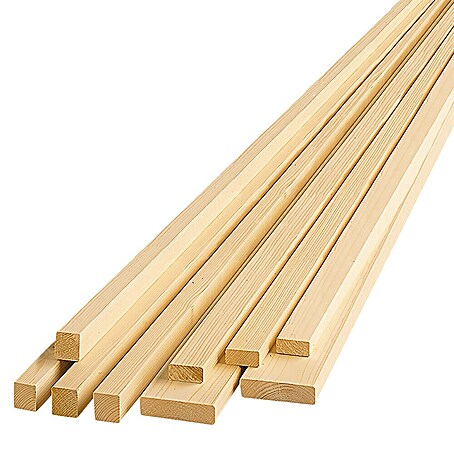 Rahmenholz 4-seitig gehobelt (300 x 5,4 x 5,4 cm, Fichte)