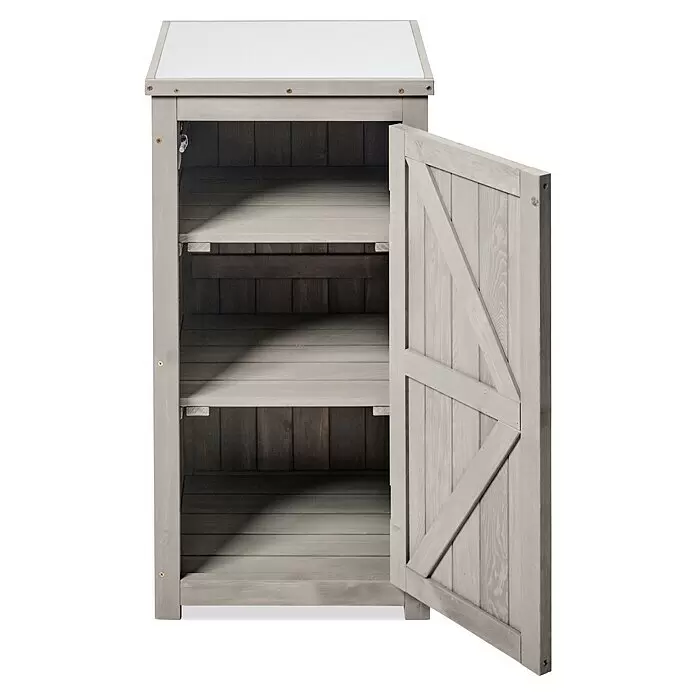 Butenkist Geräteschrank NEELE45 x 45 x 85 cm, Warm Grey