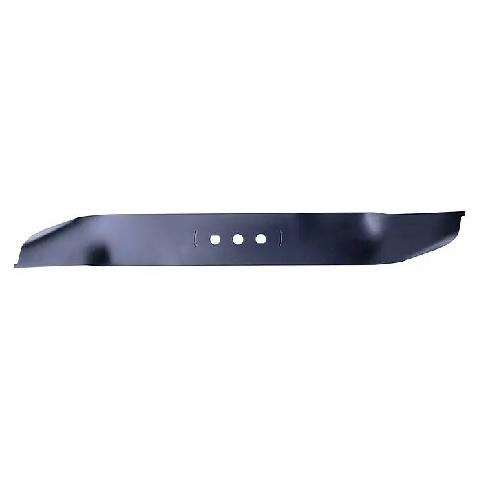 Scheppach Ersatzmesser für Rasenmäher - Scheppach Benzin-Rasenmäher PML46-161S, PML46-150ES, MP150-46, MS150-46E, MS161-46 - Nahaufnahme eines Rasenmähermessers, das durch seine Metallkonstruktion auf Leistung und Haltbarkeit ausgelegt ist.