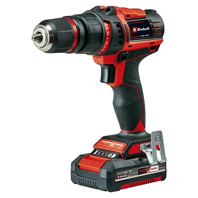 Einhell Power X-Change 18V Akku-Bohrschrauber TE-CD 18/45 3X-Li +22 (18 V, 1 Akku, 2 Ah) | BAUHAUS