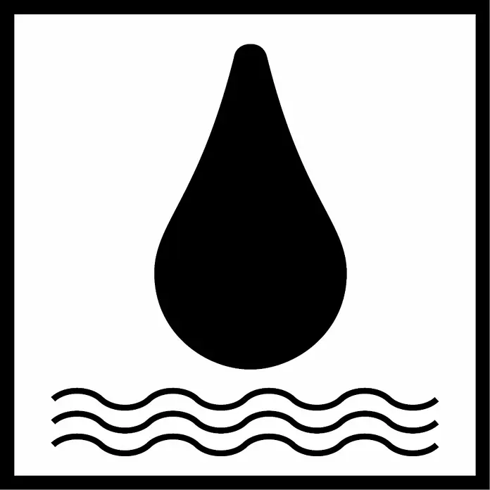Einhell Schaumstofffilter - 5 Stk., Passend für: Einhell Nass-Trockensauger TE-VC 18/10 Li-Solo - Schwarzes Piktogramm eines fallenden Tropfens über wellenförmigen Linien, umgeben von einem schwarzen Rahmen.