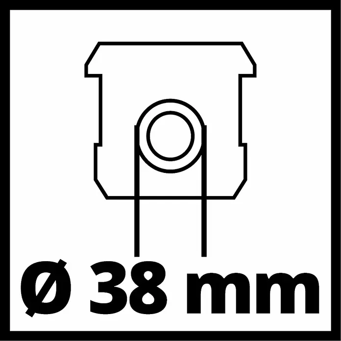Einhell Staubbeutel - 5 Stk. - Produktabbildung: Durchmesser 38 mm.