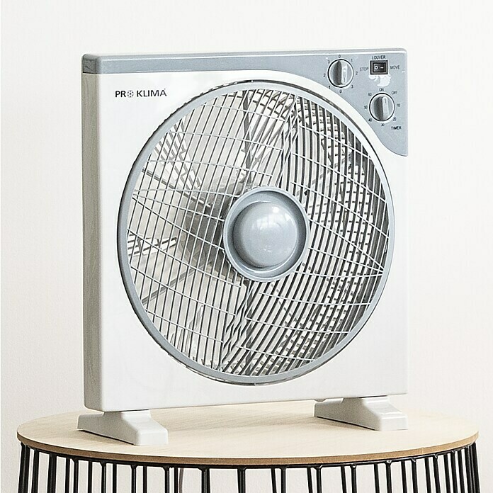 Proklima Podni ventilator (Bijelo / sivo, Plastika, 50 W)