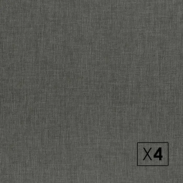 Silla Margot - Pizarra, 4 ud. - Primer plano de una muestra de tela gris con una textura sutil, ideal para tapicería o decoración.