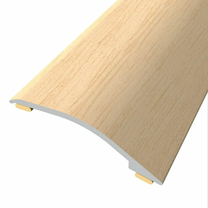 Baglinox Perfil de transición inclinado Galaway - 90 cm x 38 mm - Imagen del producto de una tira de transición de laminado claro. Ideal para unir dos revestimientos de suelo.