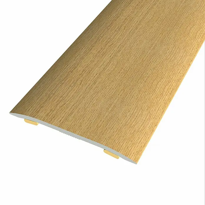 Baglinox Junta de transición Roble Harvest - 37 mm x 90 cm, Pegado - Perfil de transición de color madera clara para suelos, con clips de fijación para una instalación sencilla y segura.