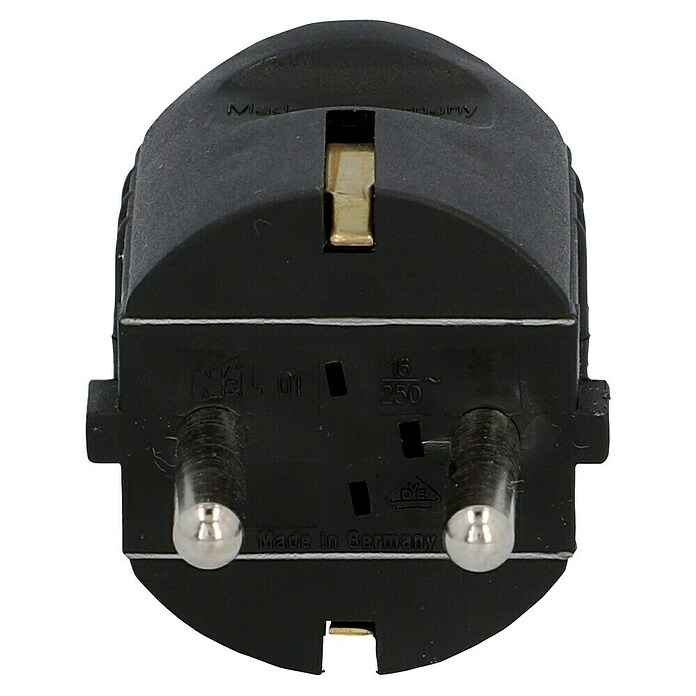 UniTEC Schutzkontaktstecker (Schwarz, 250 V) | BAUHAUS