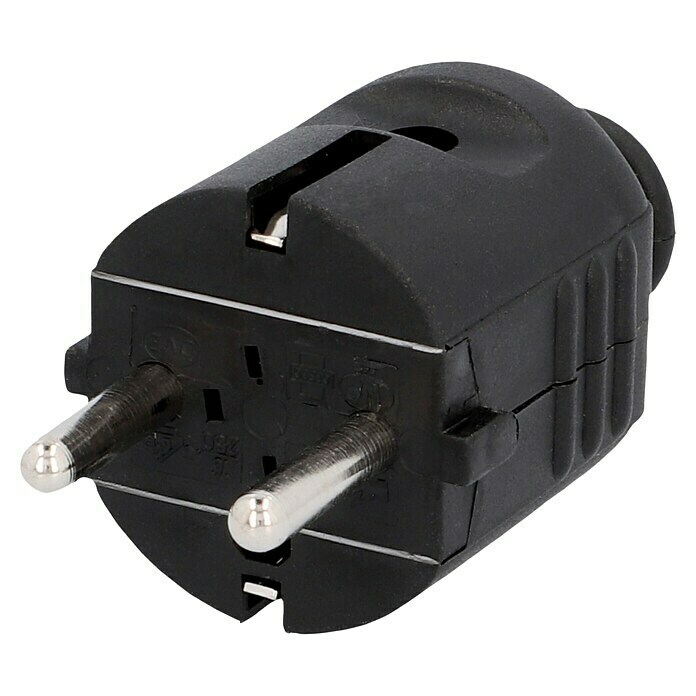 UniTEC Schutzkontaktstecker (Schwarz, 250 V) | BAUHAUS