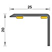 Baglinox Perfil angular Bristol (L x An x Al: 135 cm x 20 mm x 25 mm, Aluminio) | BAUHAUS