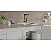 Camargue Spültischarmatur Barcelona (Niederdruck, Schwarz/Chrom, Glänzend, Hoher Auslauf)