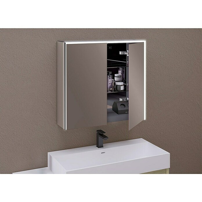 Camargue Armoire de toilette à miroir LED Espacio 90 cm