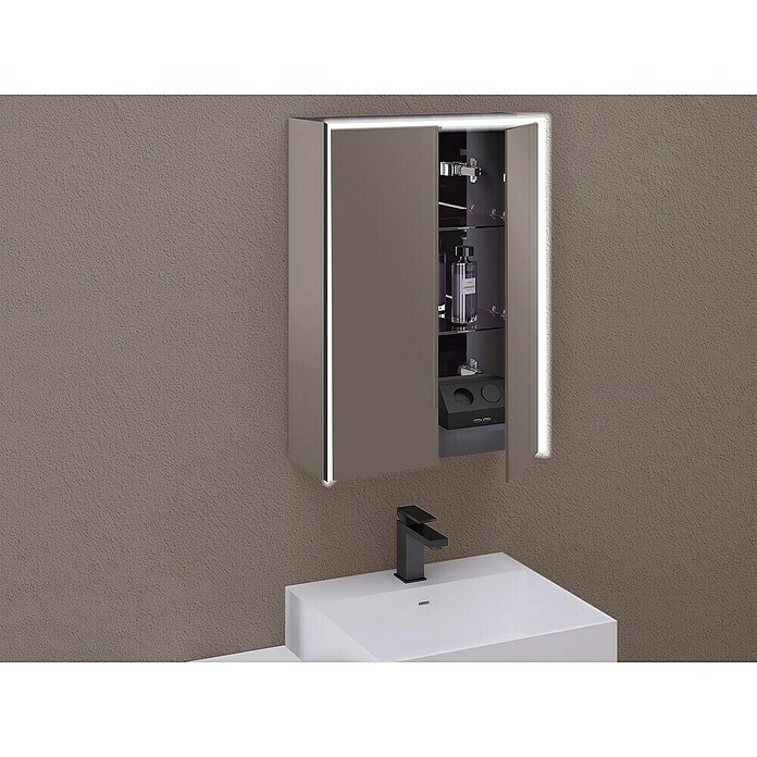 Camargue Armoire de toilette à miroir LED Espacio 50 cm