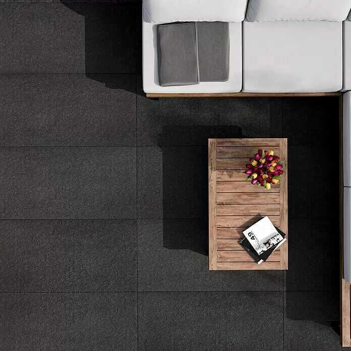 Terrassenfliese Basalt 2.0 - 59,7 x 119,7 x 2 cm, Basaltgrau, Matt - Stimmungsaufnahme