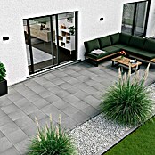 Terrassenplatte Titanio Glatt (Grau, 40 X 40 X 4 Cm, Beton, 2D Optik ...