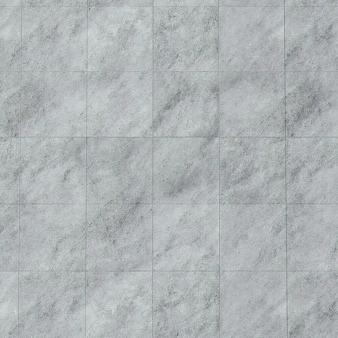 Terrassenfliese Atakama - 59,3 x 59,3 x 2 cm, Hellgrau, Matt - Nahtloses Muster von grauen Betonpflastersteinen, ideal für moderne und minimalistische Designs. Die Textur sorgt für einen industriellen Look.