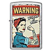 Zippo Sturmfeuerzeug Classic Street Chrome™ (Woman at Work) | BAUHAUS