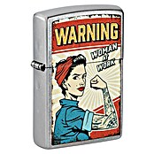 Zippo Sturmfeuerzeug Classic Street Chrome™ (Woman at Work) | BAUHAUS