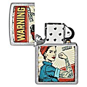 Zippo Sturmfeuerzeug Classic Street Chrome™ (Woman at Work) | BAUHAUS