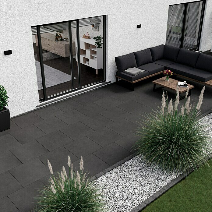 Marazzi Terrassenfliese Esterno 20T Basalt (60 x 60 x 2 cm, Schwarz, Matt) | BAUHAUS