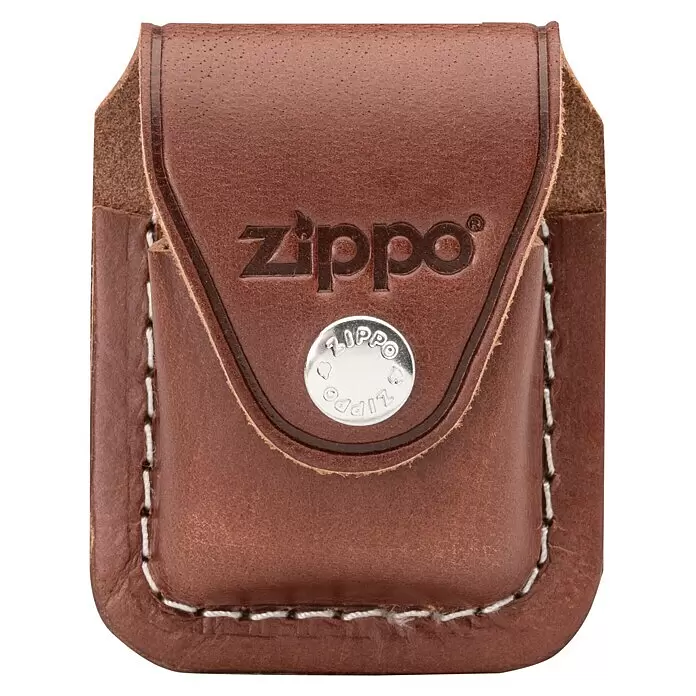 Zippo Gürteltasche - Passend für: Zippo Sturmfeuerzeuge Classic Street Chrome™, Clip, Braun - Vorderansicht