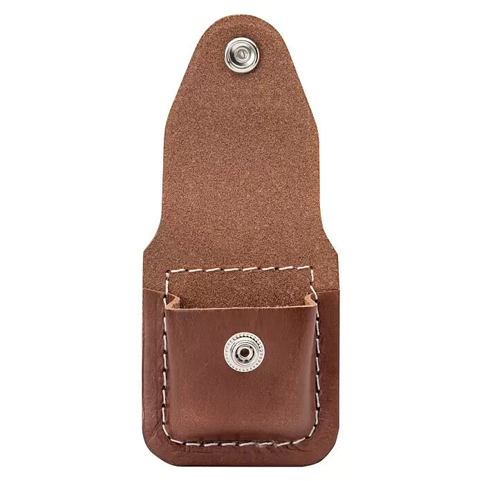 Zippo Gürteltasche - Passend für: Zippo Sturmfeuerzeuge Classic Street Chrome™, Clip, Braun - Vorderansicht